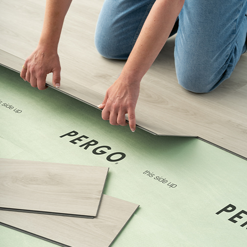 installation of a pergo vinyl floor on an underlay
